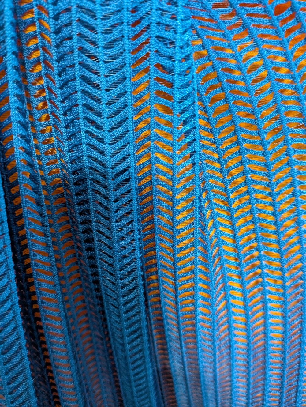 Judith March Blue and Orange One-Shoulder Dress-Game Day - Picture 3 of 3